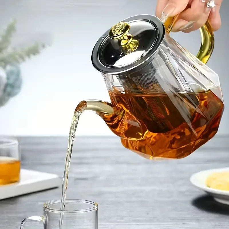 Diamond Glass Teapot with Loose Leaf Infuser