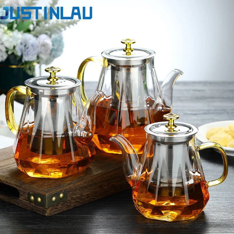 Diamond Glass Teapot with Loose Leaf Infuser