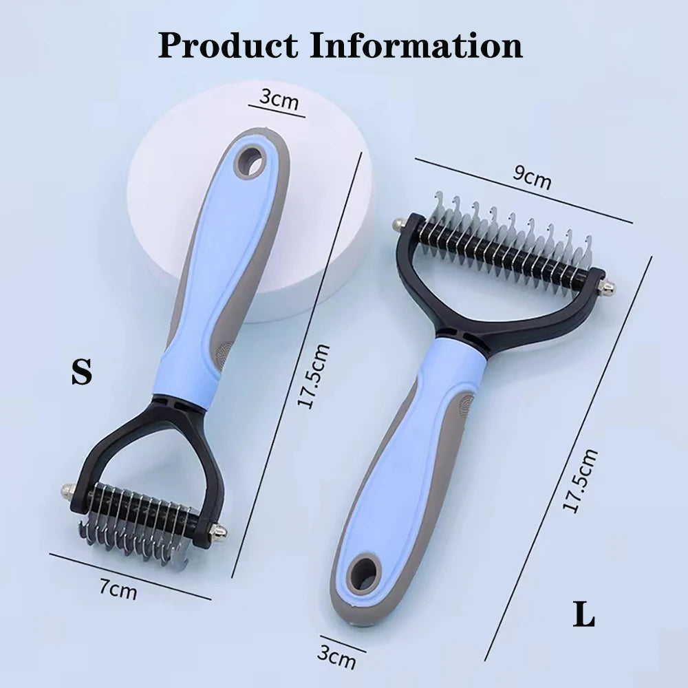 Double-Sided Deshedding Comb for Dogs