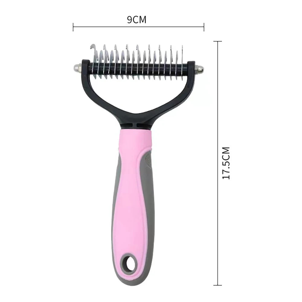 Double-Sided Deshedding Comb for Dogs