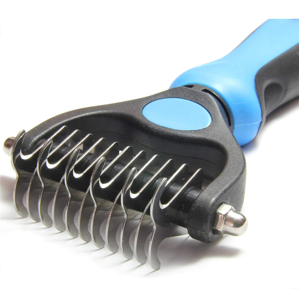 Double-Sided Deshedding Comb for Dogs