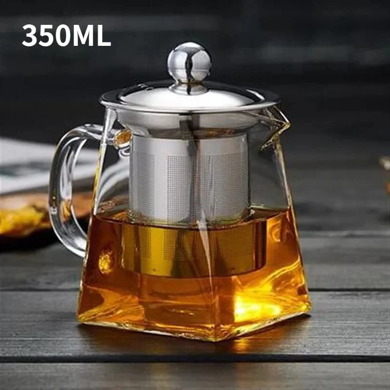 Square Glass Teapot with Loose Leaf Infuser