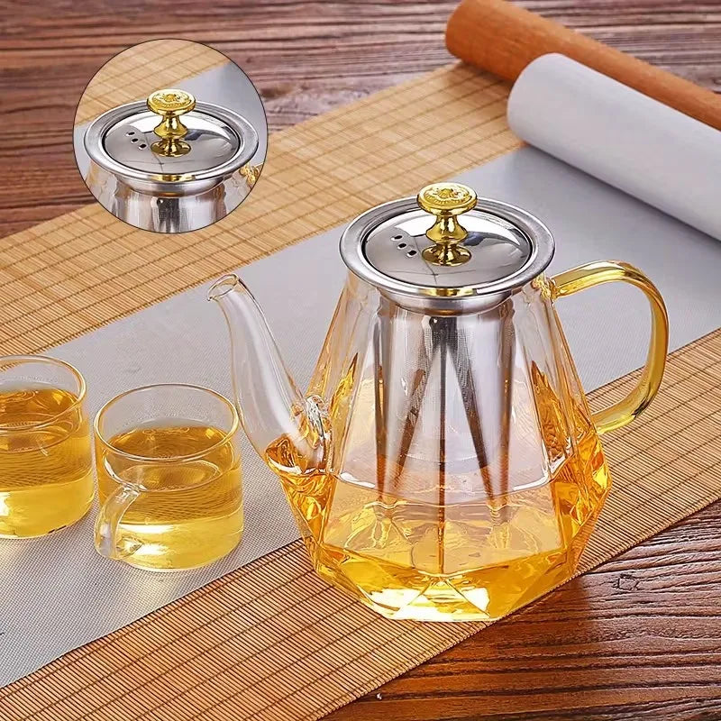 Diamond Glass Teapot with Loose Leaf Infuser