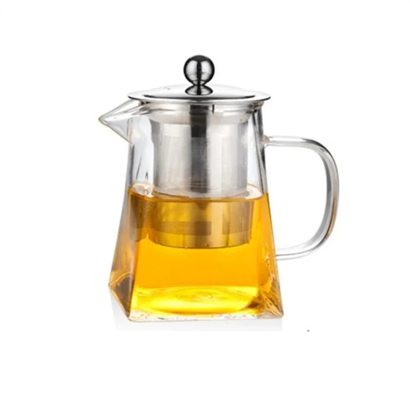 Square Glass Teapot with Loose Leaf Infuser