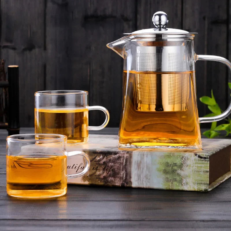 Square Glass Teapot with Loose Leaf Infuser