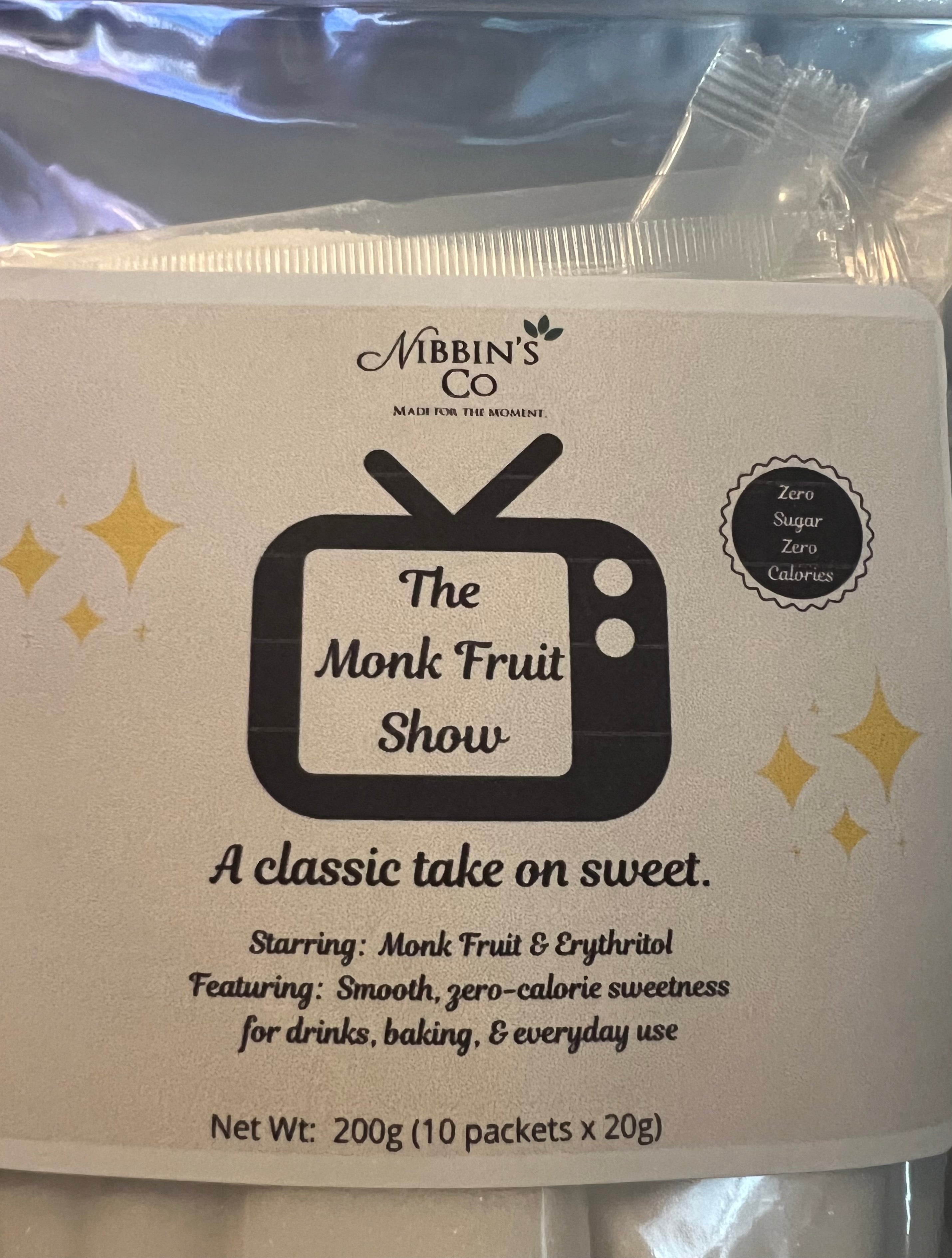 Monk Fruit Powder — Single Serve Packets — 10 Ct