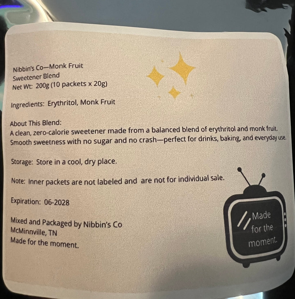 Monk Fruit Powder — Single Serve Packets — 10 Ct