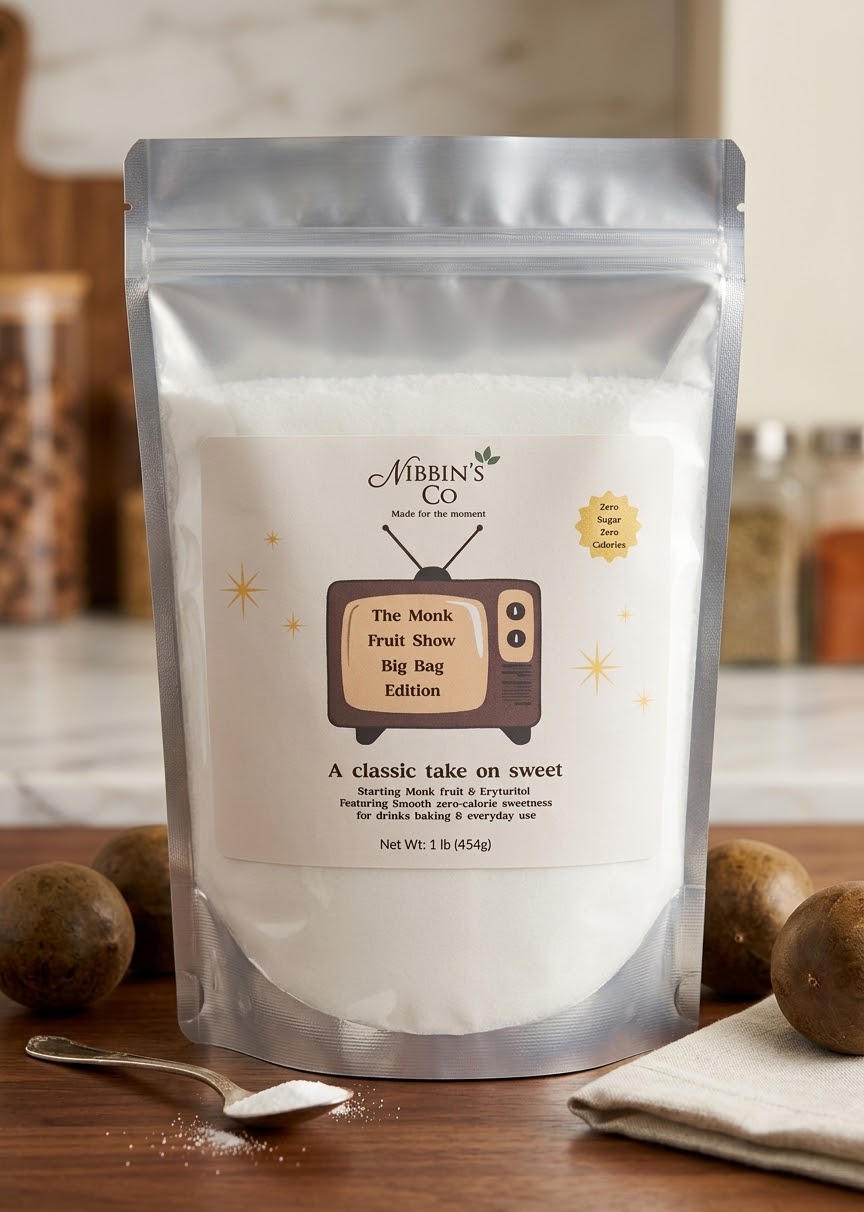 Bulk Monk Fruit Sweetener--1 lb bag - Natural Sugar-Free Sweetener - Zero Calorie Blend