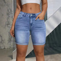 Bleached Jeans Shorts
